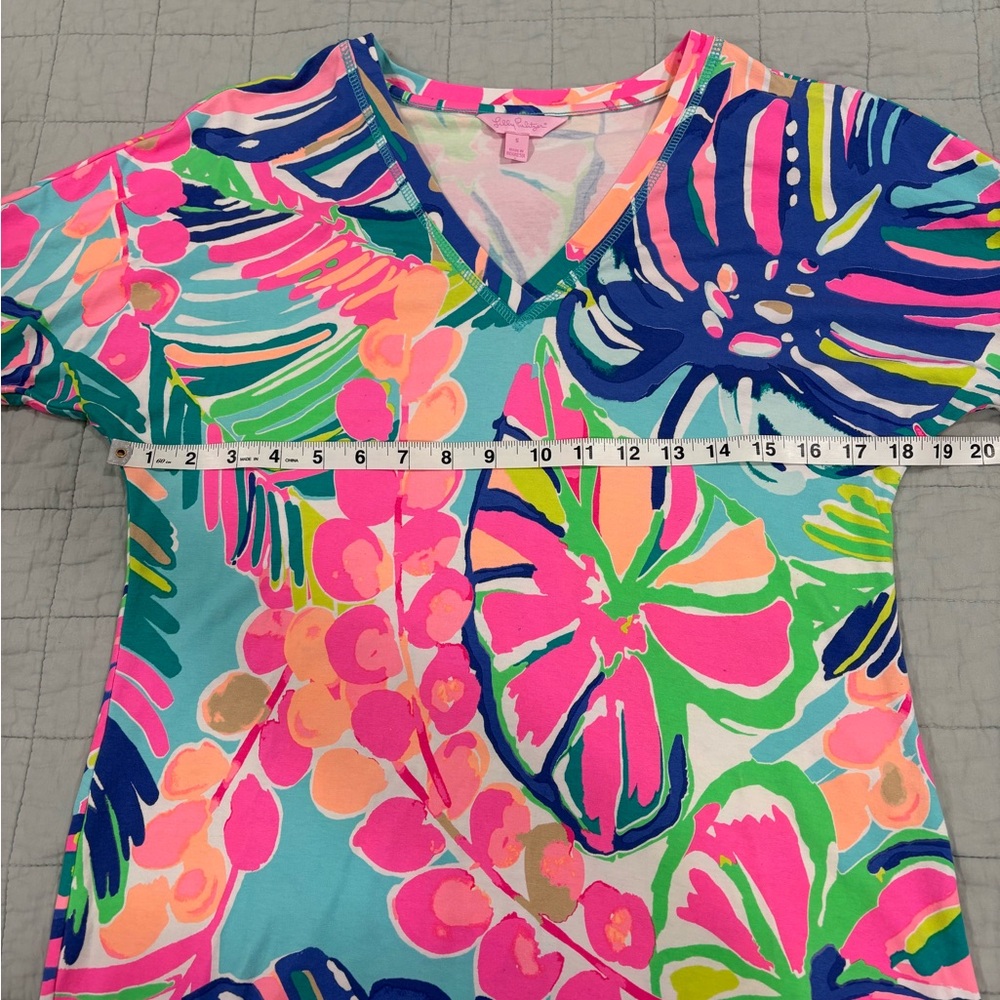 Lilly Pulitzer SAMPLE Short Sleeve Dress Multi Exotic‎ Garden Size Small - Picture 6 of 10